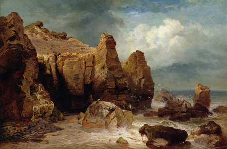 On the Yorkshire Coast, 1873 (oil on canvas)