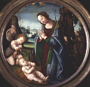 The Holy Family (oil on panel)