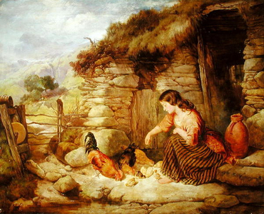 Feeding the Pets, 1858 (oil on canvas)