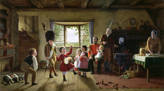 The Volunteers, 1860 (oil on panel)