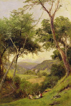 Rievaulx Abbey, near Helmsley, Yorkshire, from the South, c.1880 (oil on canvas)