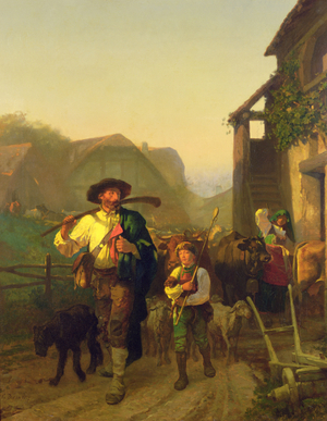 The Cattle Tenter, 1857 (oil on canvas)