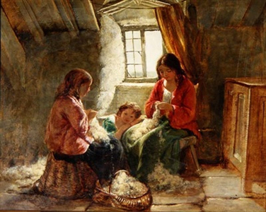 A Welsh Interior, 1856 (oil on canvas)