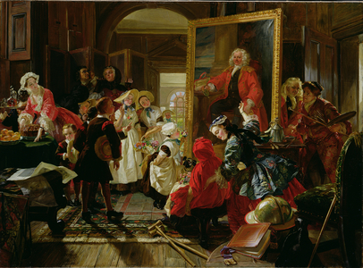 Hogarth's Studio in 1739 (oil on canvas)