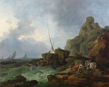 Fishermen Trawling in Nets, c.1767 (oil on canvas)