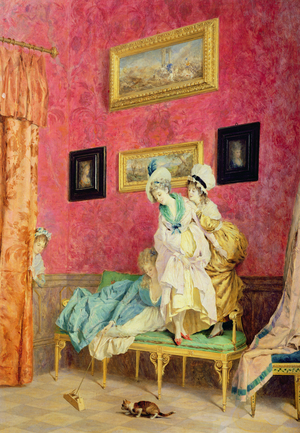 The Mousetrap, 1874 (oil on panel)