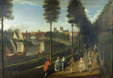 The New Terrace Walk, York (oil on canvas)