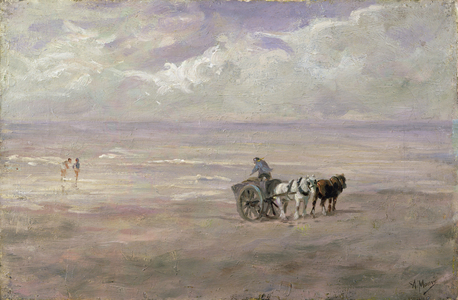 On the Beach (oil on wood)