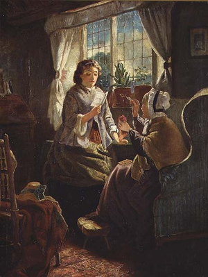 Good News (oil on canvas)