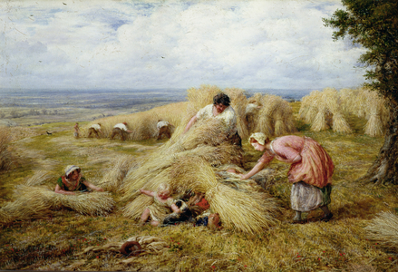 The Harvest Cradle: Noontide, 1859 (oil on panel)