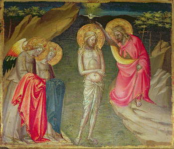 The Baptism of Christ (oil on panel)