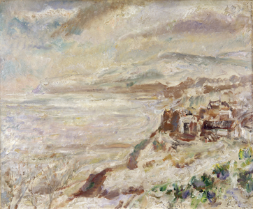 Robin Hood's Bay in Winter (oil on canvas)