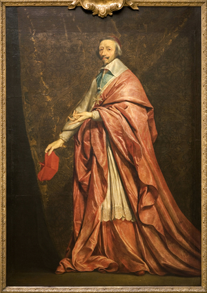 Portrait of Armand Jean du Plessis Cardinal de Richelieu (oil on canvas)