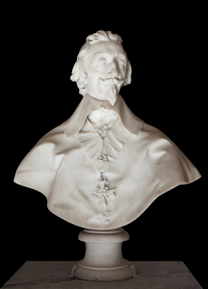 Bust of the Cardinal Richelieu, 1640 (marble)
