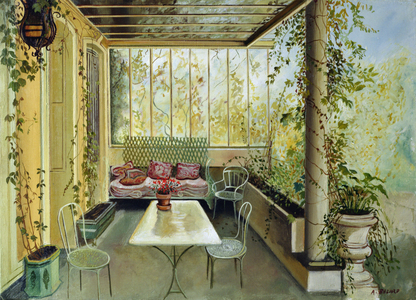 The Veranda (oil on canvas)