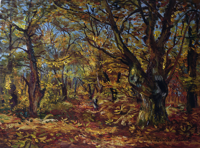 Chestnut Trees, Limousin (oil on canvas)