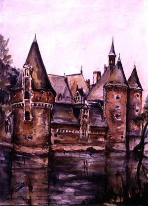Chateau de Moulin, Lassay (w/c on paper)