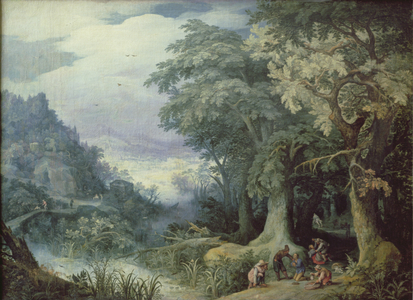 Armed Attack in a Wood (oil on canvas)