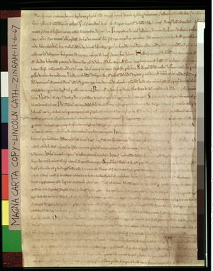 Copy of the Magna Carta (detail)