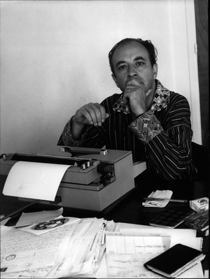Sep. 18, 1970 portrait of writer Michel Butor in his home in Nice