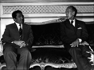 Jul 05, 1977 - Colonel Ibrahim Mohamed El Hadi, President of the Commanding Council and Commander in Chief of the Armed Forces of the Arab Republic, visited Paris for a few days and met with President Giscard D'Estaing