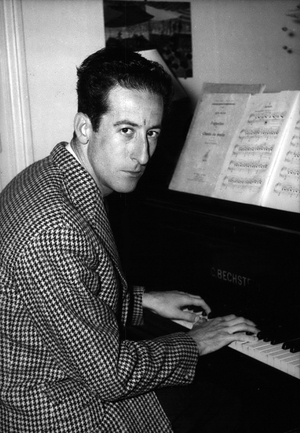 Nov. 13, 1956 - Portrait of Francois-Regis (Francois regis) Bastide (1926-1996) at his home in Paris
