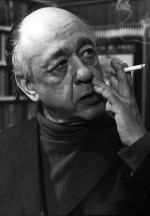 Nov. 11, 1977 - 65th Birthday of Eugene Ionesco (1909-1994): 65 years, becomes on November 26th, 1977 the - born in Roumania - English dramatist Eugene Ionesco (our picture). Ionesco, who lived even as a child in France, has his home since 1938 permanently in Paris. He is considered as the general agent of the absurb theatre. In his former works - mainly one-act plays - he showed the banality of the everyday occurrence; in his further works is death his central theme. Dramas: 'La Cantatrice chauve' (1950), 'La Lecon' (1951), 'Les Chaises' (1951),' Killer sans gages' (1958), 'Les Rhinoceros' (1959), 'Le roi se meur' (1963), novel:' Le solitaires '(1973) “”