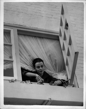 Sep. 30, 1953 - Her Garden: Life begins in a new home, and a keen gardener gets down to early-morning window-box duty.She is actress Claire Bloom and the flowers are outside her new home in Chelsea.