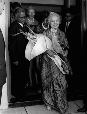 August 08, 1961 Portrait of Vijaya Lakshmi Pandit Woman Politician and Indian Diplomat in London