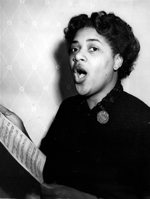 Jan. 01, 1955 - Coloured singer From Virginia Prepares To Make Her London Start. Lucretia West, coloured soprano from Virginia, and New York is to make her début at the Wigmore Hall in a program of Bach, Handel, Brahms etc.. Keystone Photo Shows: - Lucretia West rehearses at her London hotel