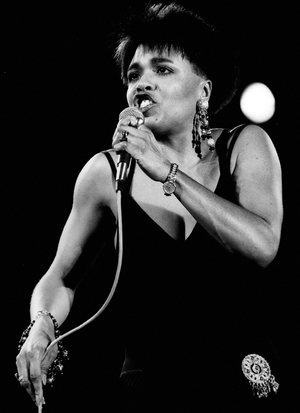 June 29, 1990 - American jazz singer Dee Dee Bridgewater gave a concert during the 'Estival Jazz di Lugano', (Switzerland)