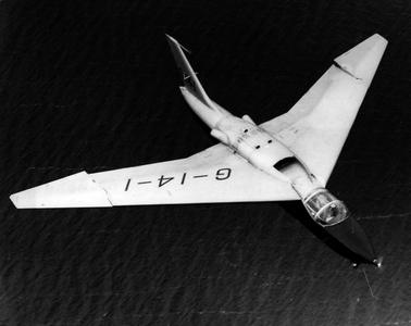 Dec. 12, 1953 - The tailless jet shows its paces First public flight of the short Sherpa aircraft. Britain's smallest jet aircraft, the tailless short Sherpa research plane, made its first public flight at Belfast today. The Sherpa -designed as a 200 m.p.h.. “Baby” forerunner of experimental machines to probe the problem of ultra high speed flight several miles above the earth, has an aero - isoclinic wing swept back at an angle of over 42 degrees