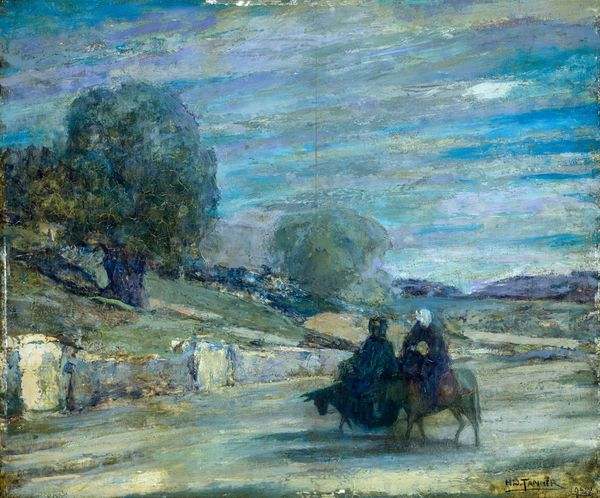 Image of a Flight into Egypt, 1921 (oil on panel), Tanner, Henry Ossawa (1859-1937) / American, Museum of Fine Arts, Houston, Texas, USA, 50.8x61 cms, © Museum of Fine Arts, Houston / Gift of Mrs. Evan W. Burris / Bridgeman Images