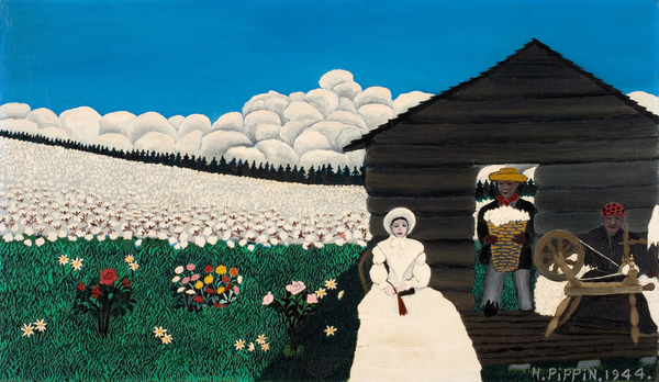Cabin in the Cotton IV, 1944 (oil on canvas), Pippin, Horace (1888-1946) / American, 40.6x68.9 cms, © Davis Museum at Wellesley College / Gift of Mr. and Mrs. Sam Jaffe, parents of Judith Jaffe Silber (Class of 1957) / Bridgeman Images