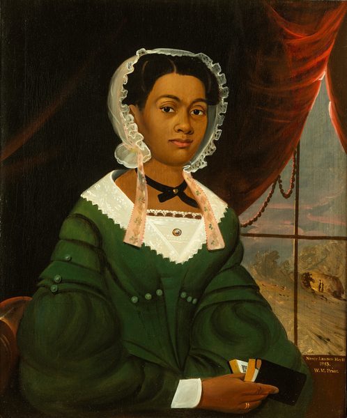 Mrs. Nancy Lawson, 1843 (oil on canvas), Prior, William Matthew (1806-73) / American, Shelburne Museum, Vermont, USA, 76.5x63.5 cms, © Shelburne Museum / Museum purchase, acquired from Maxim Karolik / Bridgeman Images