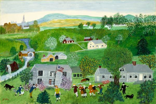 Summer Party (oil on masonite), Moses, Anna Mary Robertson (Grandma Moses) (1860-1961) / American, Museum of Fine Arts, Houston, Texas, USA, 65.4x45.4 cms / Kallir Research Institute/© Grandma Moses Properties Co / Bridgeman Images