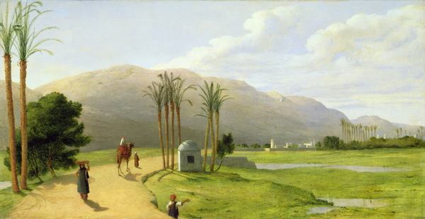 Image of Asyut on the Nile, 1873 (oil on canvas), Herbert, John Rogers (1810-90) / English, Hamburger Kunsthalle, Hamburg, Germany, 56x107 cms, © Bridgeman Images