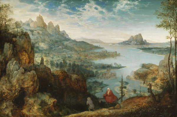 Image of a Landscape with the Flight into Egypt, 1563 (oil on panel), Bruegel, Pieter the Elder (c.1525-69) / Flemish, The Courtauld, London (Samuel Courtauld Trust), 37.1x55.6 cms, © Courtauld Gallery / Bridgeman Images