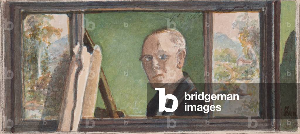 Self-portrait, c.1930 (pencil & watercolour on paper)