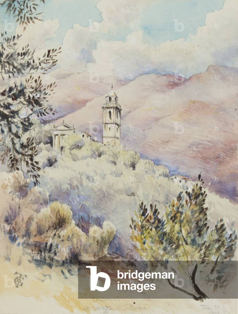 Church of San Donato, Varezzo, near San Remo, 11th February 1878 (w/c on paper)