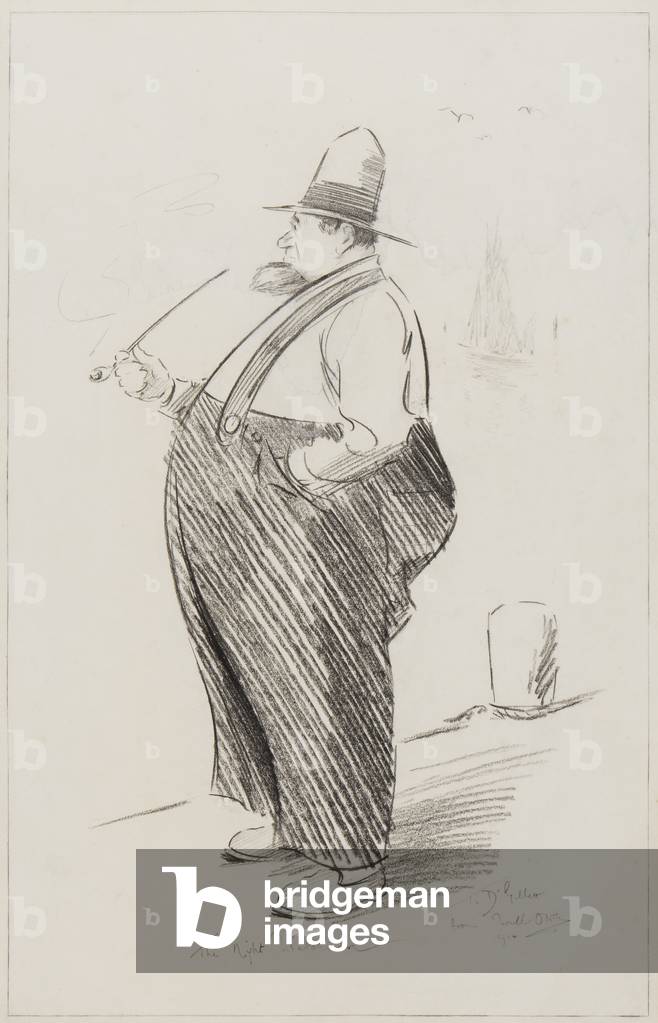 The Night Watchman, 1914 (black chalk on paper)
