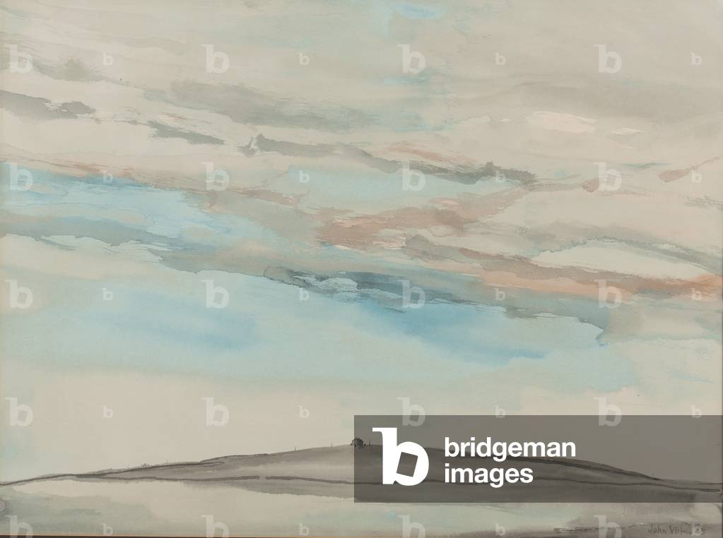 Green Howarth from North II, Winter, 1973 (w/c on paper)