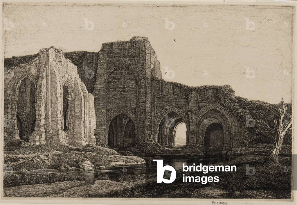 Fen Monastery, 1923-26 (etching)