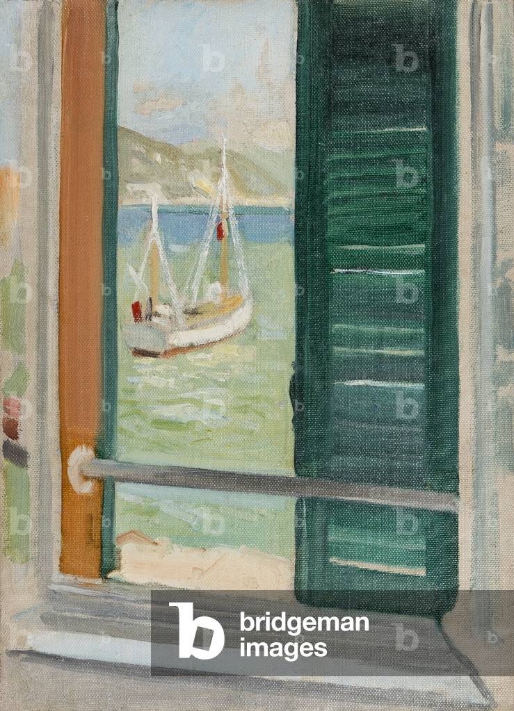 Shuttered view onto the Mediterranean, c.1935 (oil on canvas)