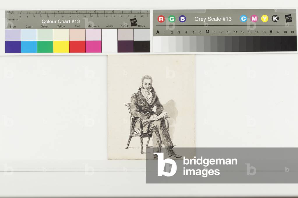 Man with book (pen & ink iwth wash on paper)