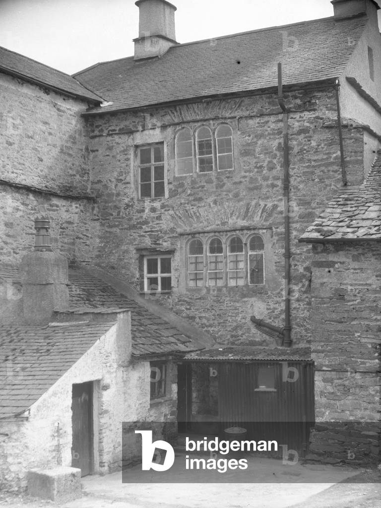 Rear of Cowmire Hall and yard, 1930s-60s (b/w photo)