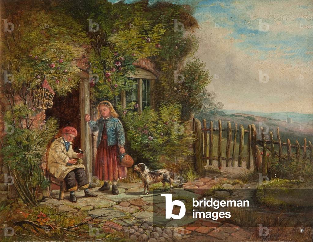 Cottagers (oil on canvas)
