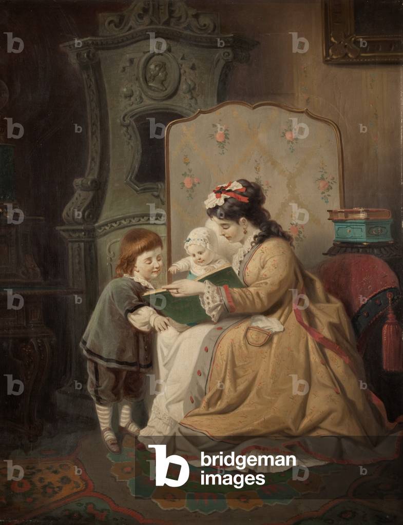 Interior Scene (oil on canvas)