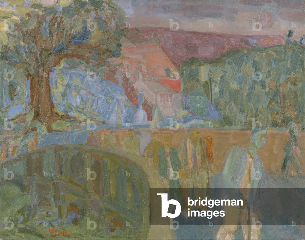 Giù dalle cave del Galles, 1948 (olio su tela)