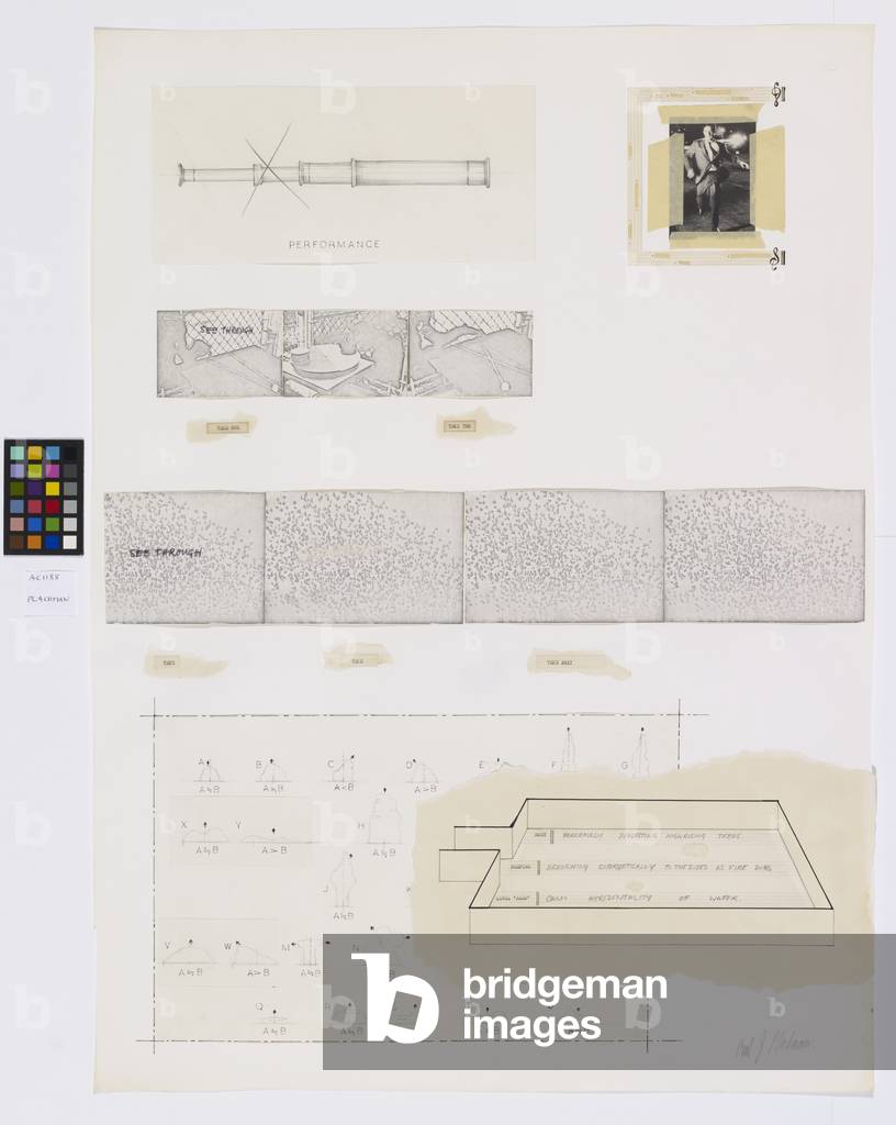 Neutralised Conception, 1971 (ink, pencil & collage on paper)